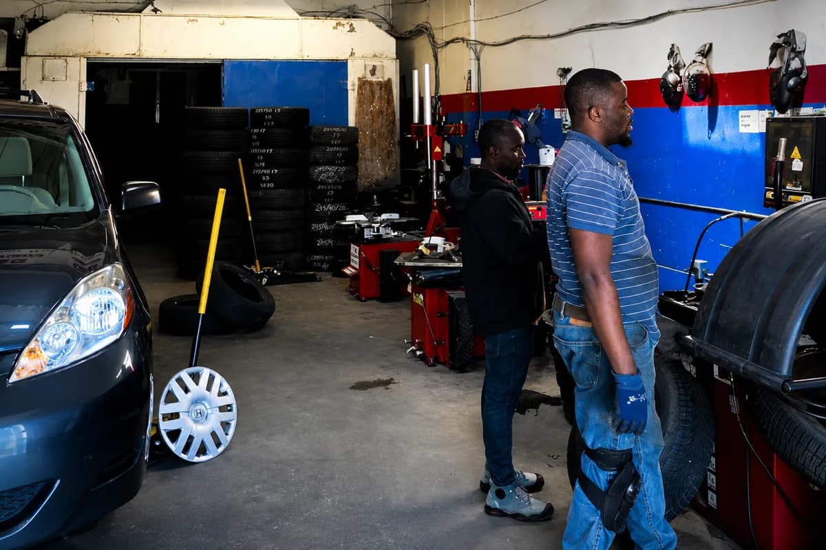 Team at Work at JB Tire